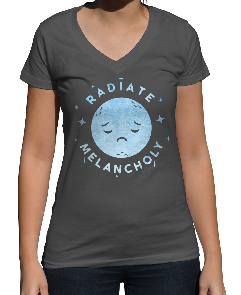 Women's Radiate Melancholy Vneck T-Shirt