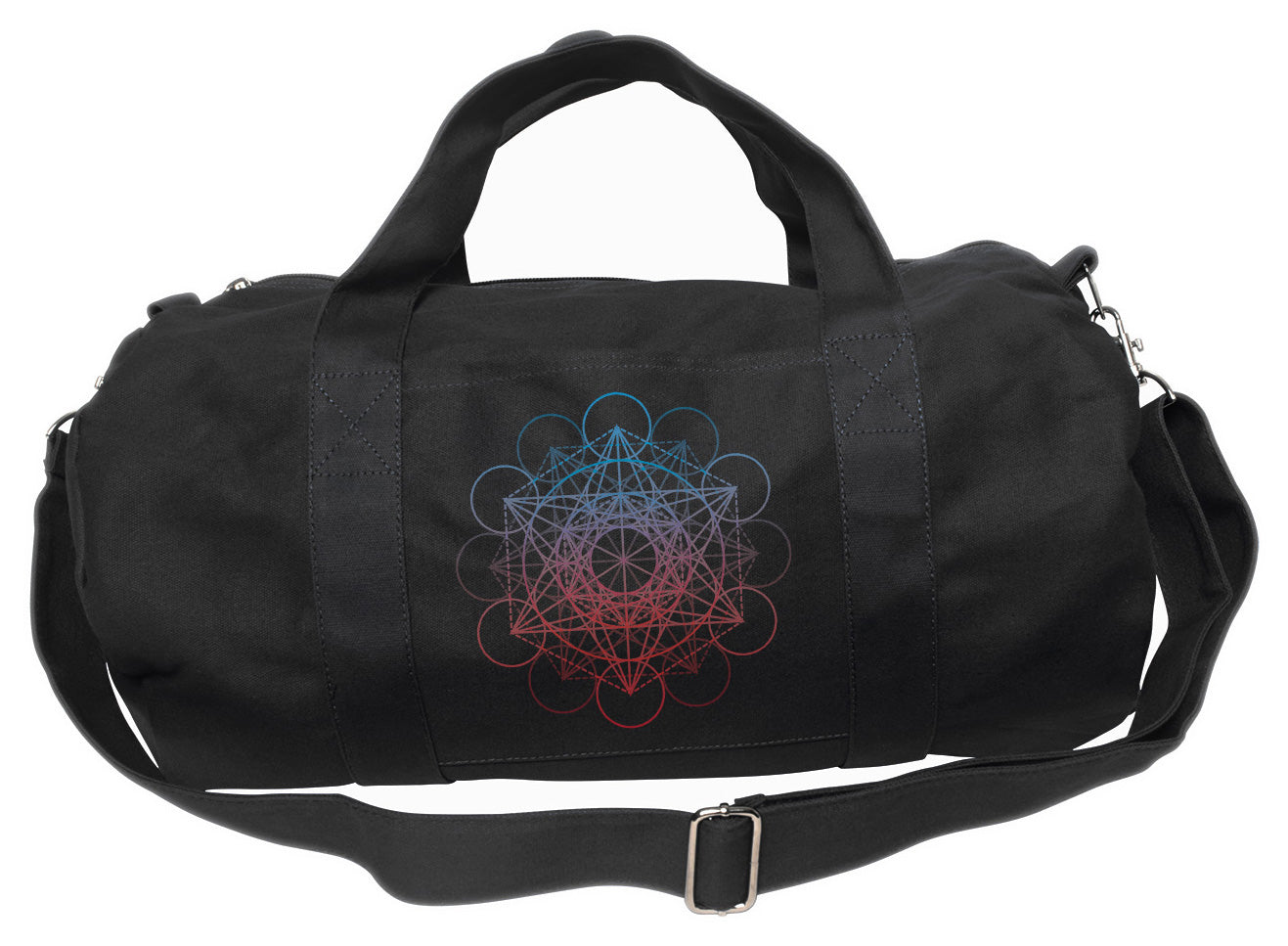 Metatrons Cube Rainbow Duffel Bag