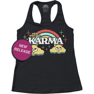 Women's Mind Your Own Karma Racerback Tank Top