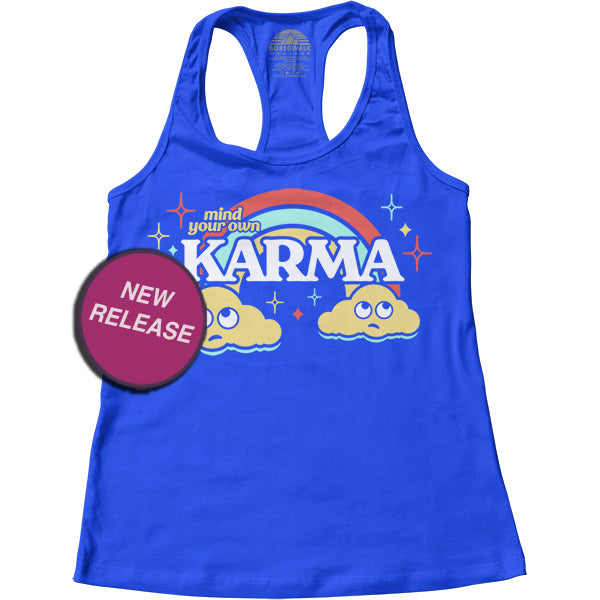 Women's Mind Your Own Karma Racerback Tank Top