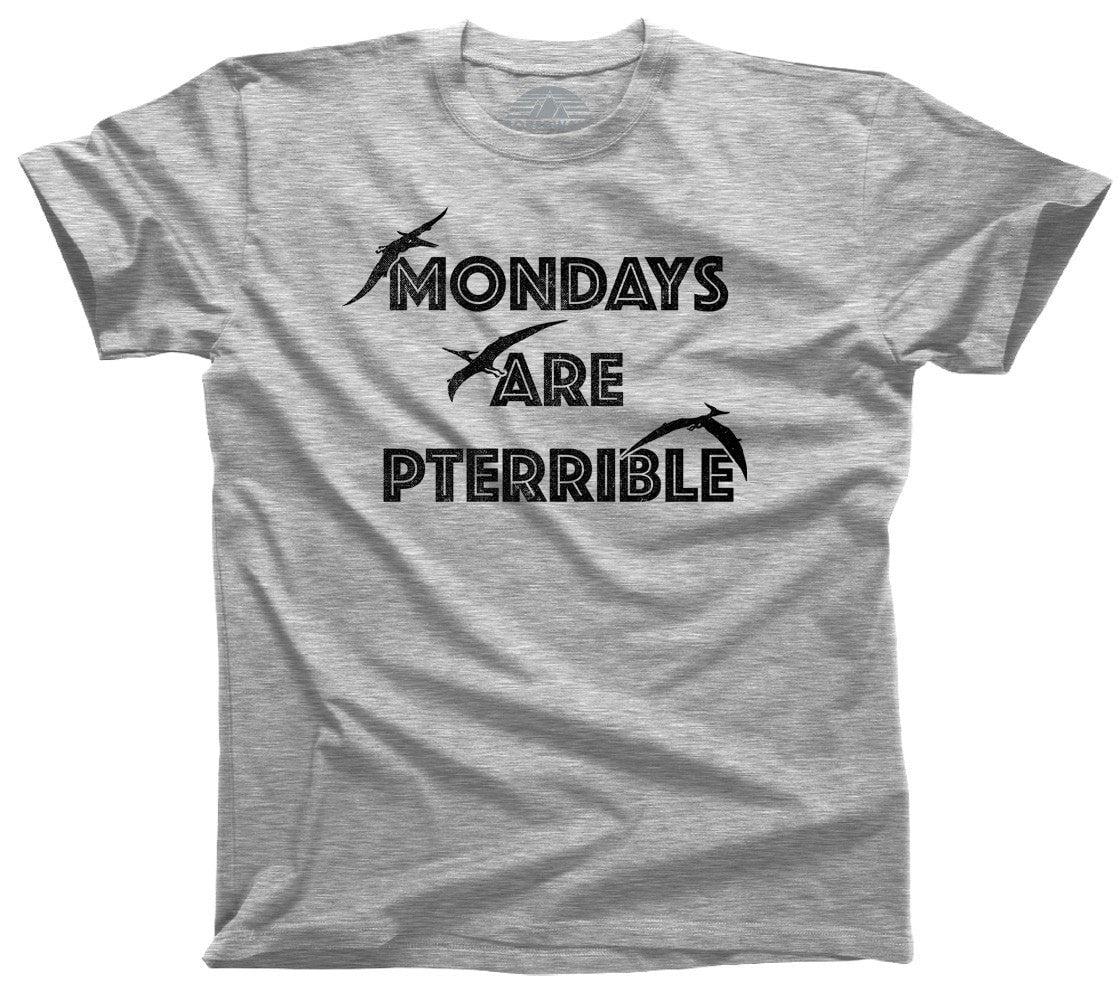 Men's Mondays Are Pterrible T-Shirt Funny Dinosaur Shirt