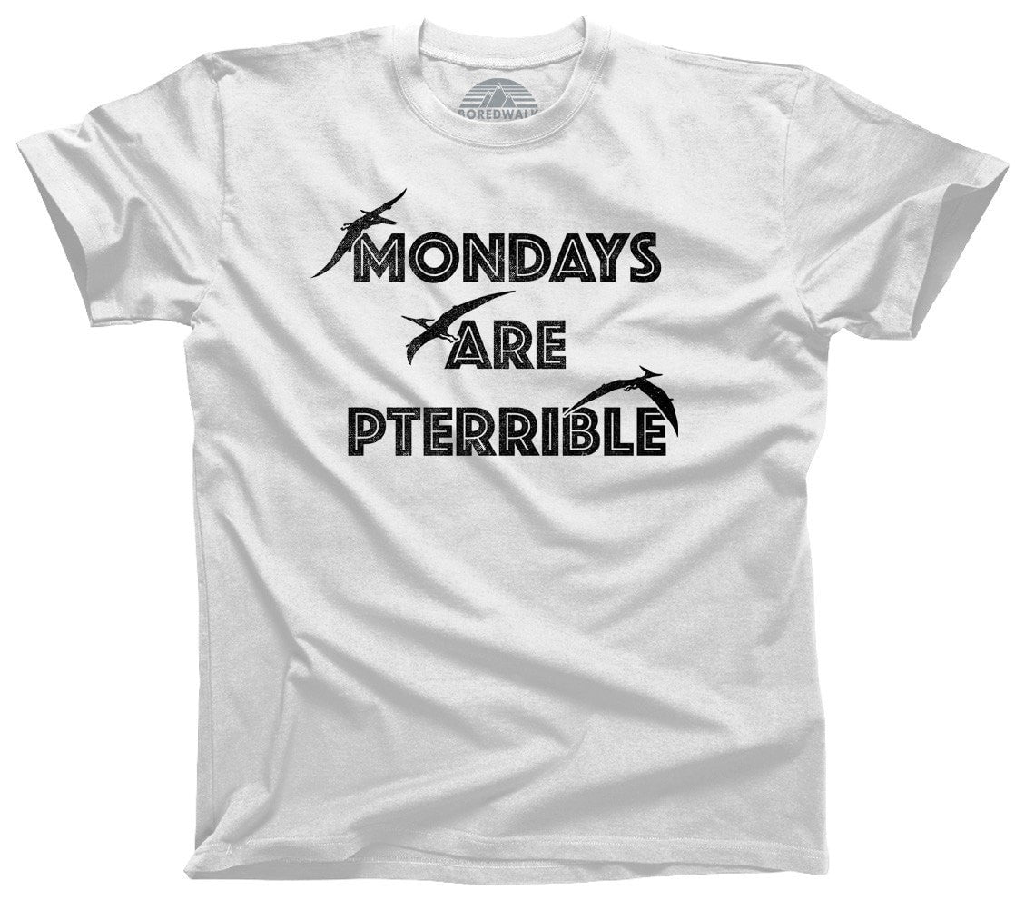 Men's Mondays Are Pterrible T-Shirt Funny Dinosaur Shirt