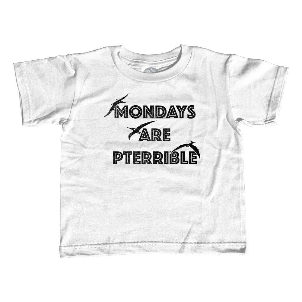 Boy's Mondays Are Pterrible T-Shirt Funny Dinosaur Shirt