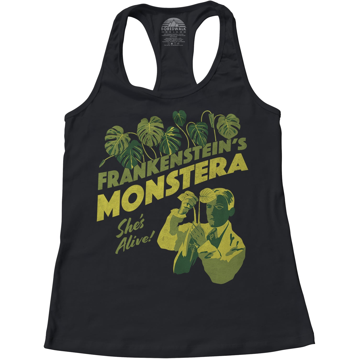 Women's Frankenstein's Monstera Racerback Tank Top