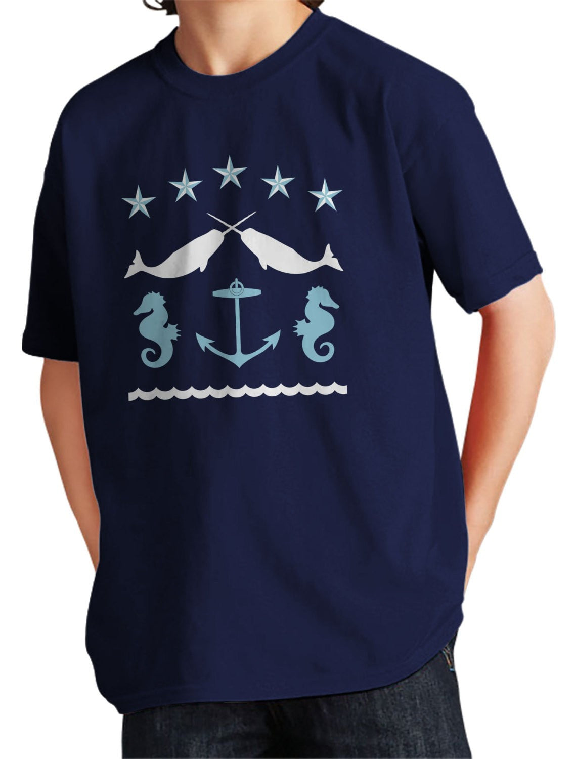Girl's Narwahl T-Shirt - Unisex Fit Nautical Folk