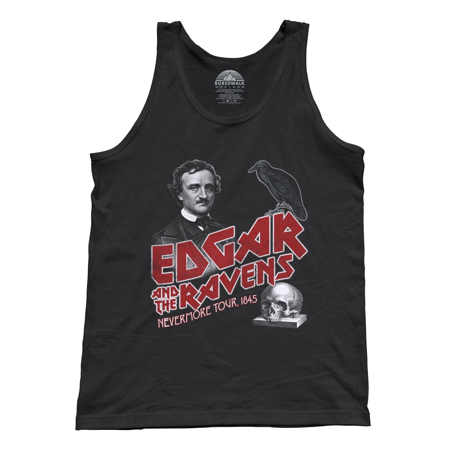 Unisex Edgar and the Ravens Nevermore Tour Tank Top Edgar Allan Poe