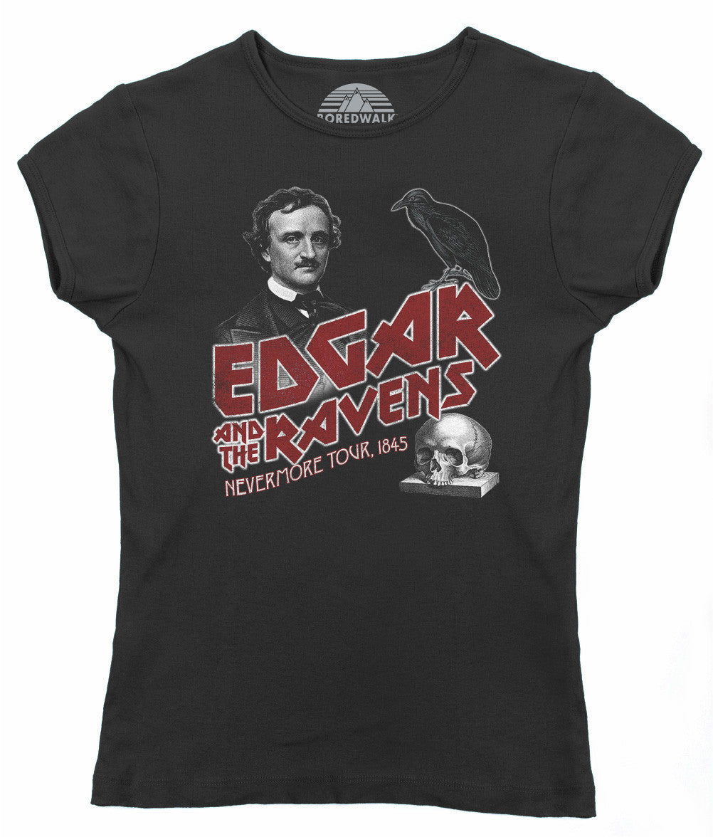 Women's Edgar and the Ravens Nevermore Tour T-Shirt - Edgar Allan Poe