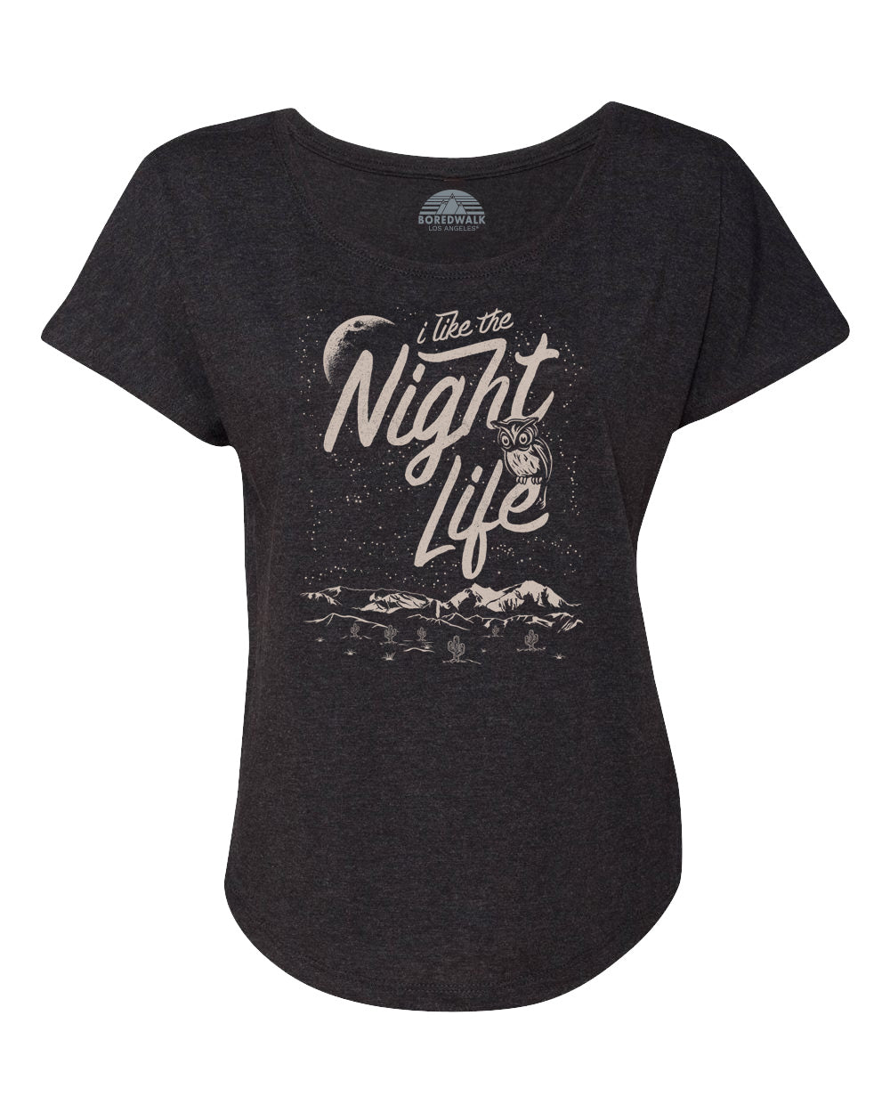 Women's I Like the Night Life Scoop Neck T-Shirt