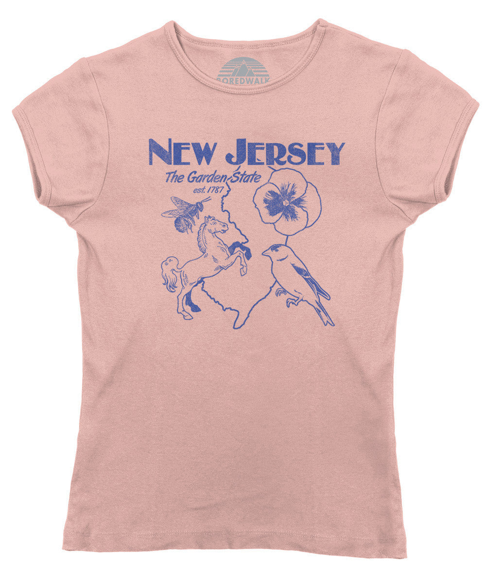 Women's New Jersey T-Shirt Retro Garden State