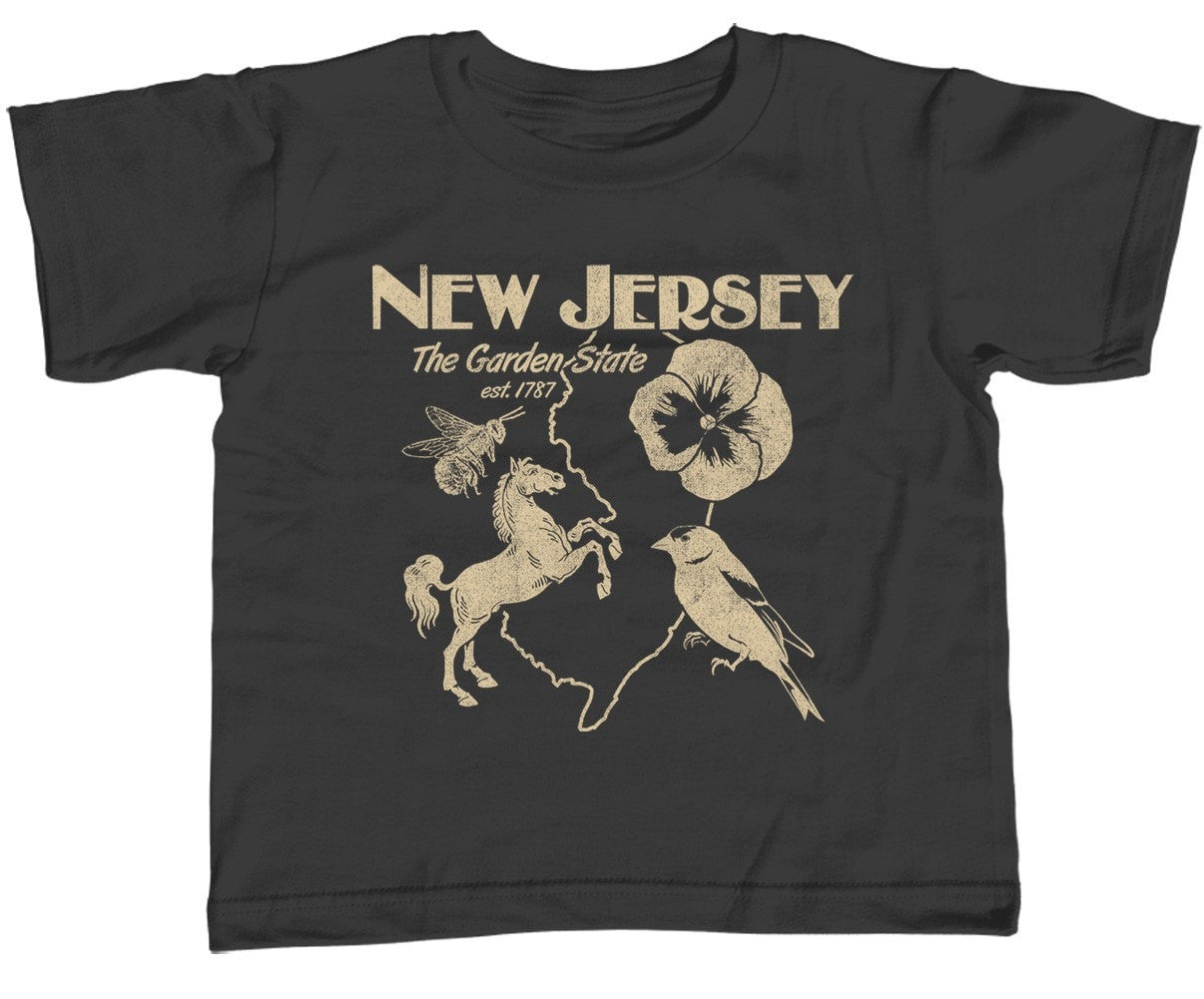 Girl's New Jersey T-Shirt - Unisex Fit Retro Garden State