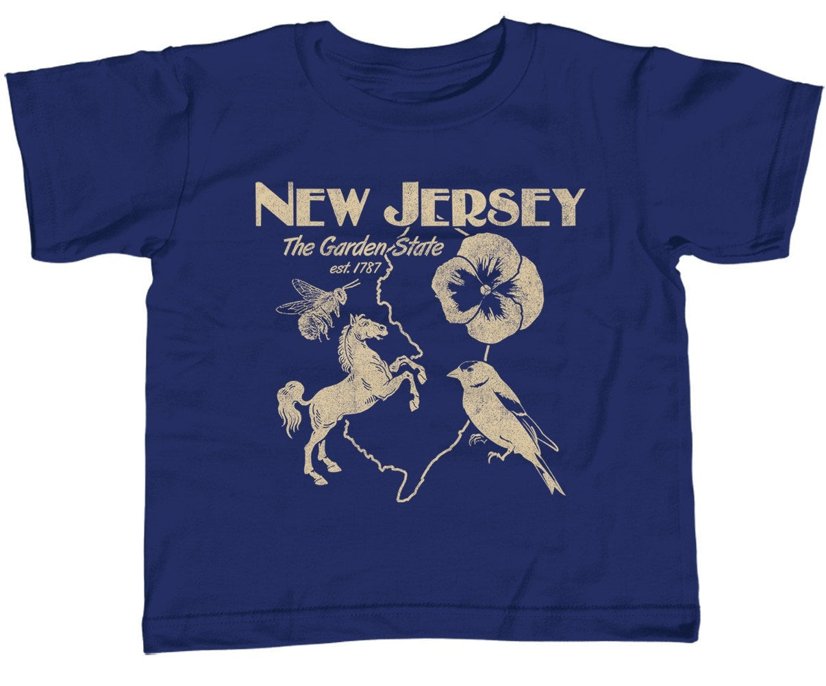 Boy's New Jersey T-Shirt Retro Garden State