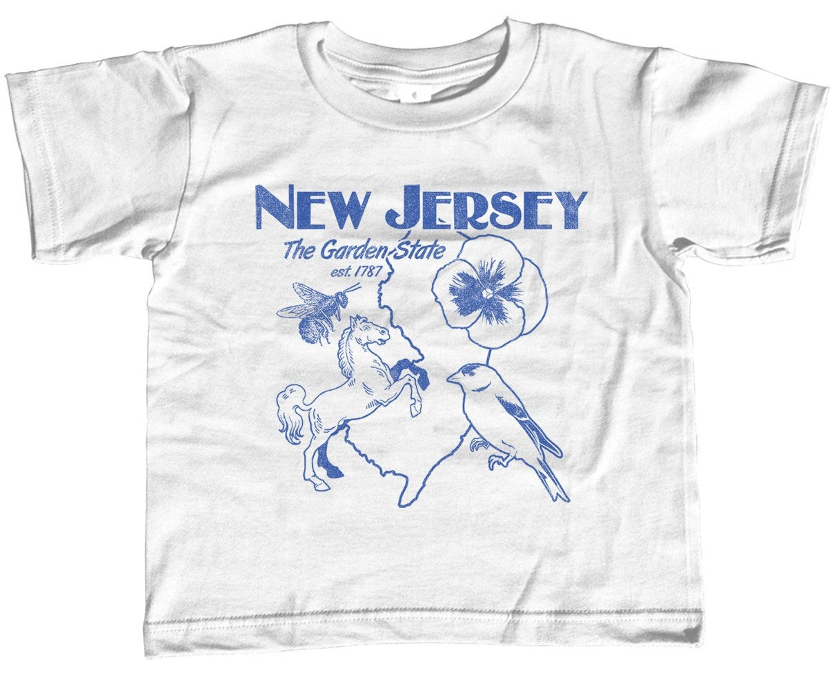 Girl's New Jersey T-Shirt - Unisex Fit Retro Garden State