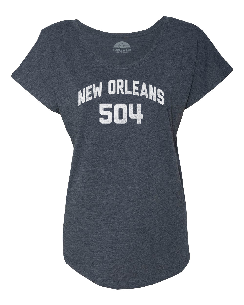 Women's New Orleans 504 Area Code Scoop Neck T-Shirt
