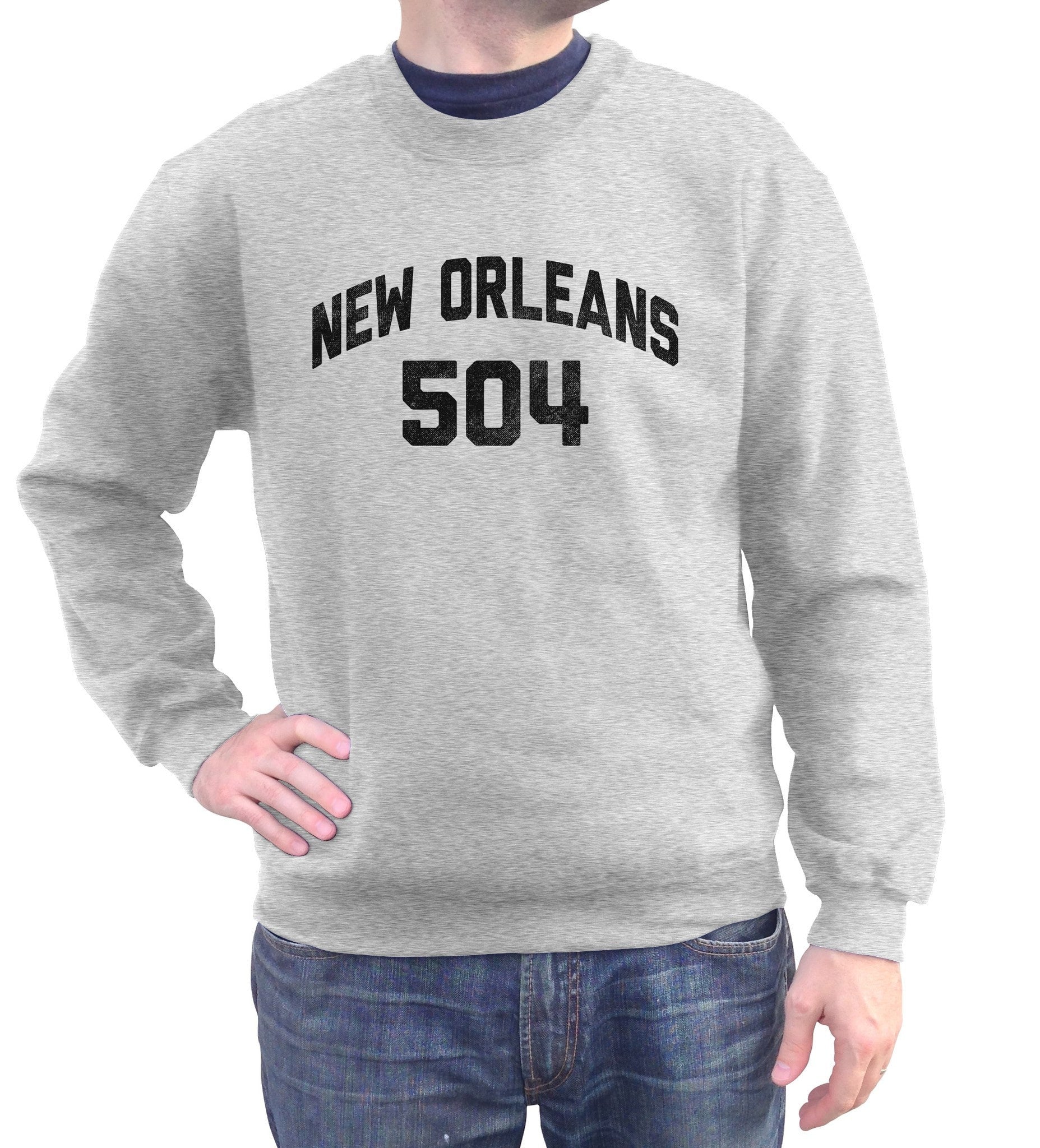 Unisex New Orleans 504 Area Code Sweatshirt Boredwalk