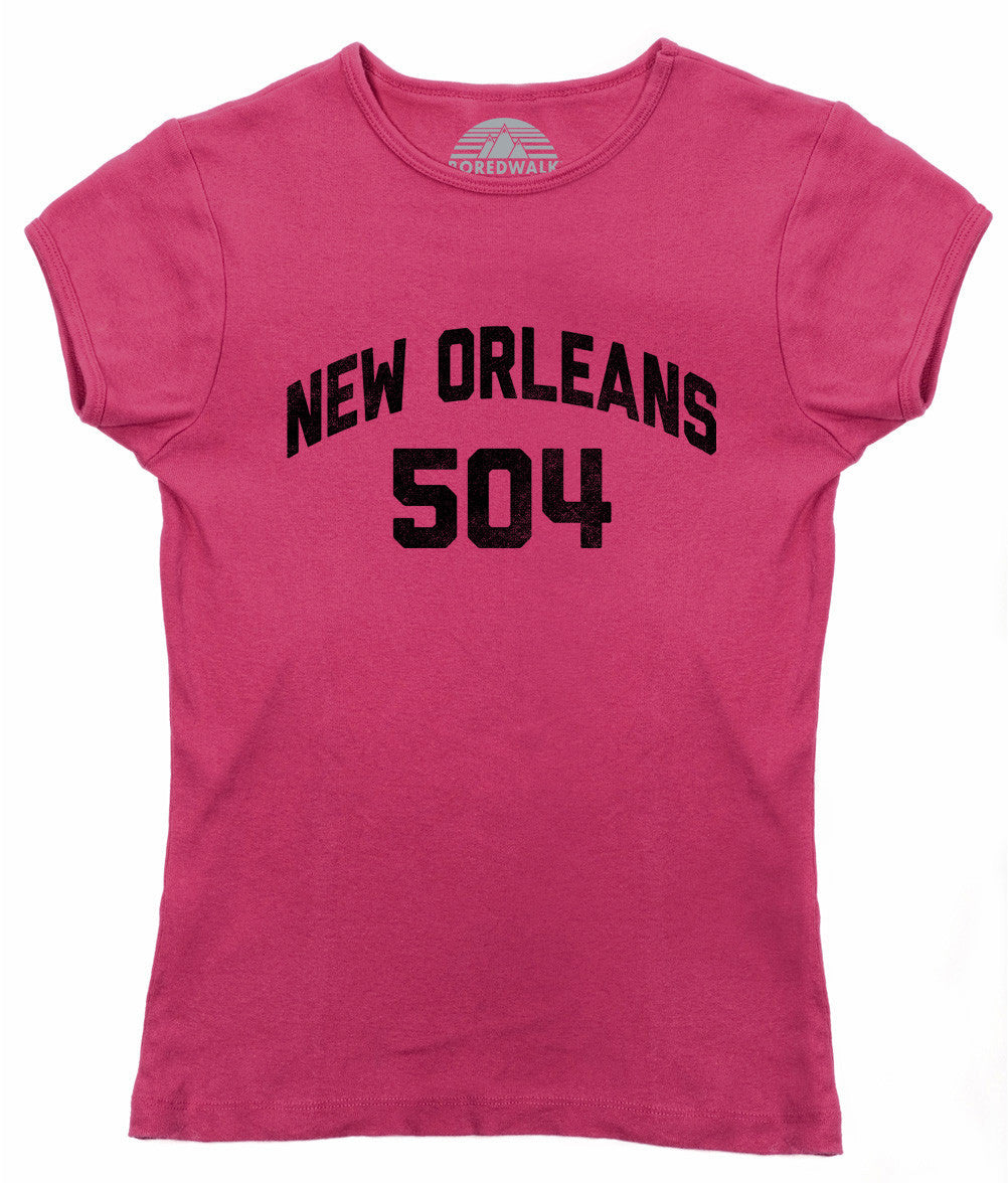 Women's New Orleans 504 Area Code T-Shirt