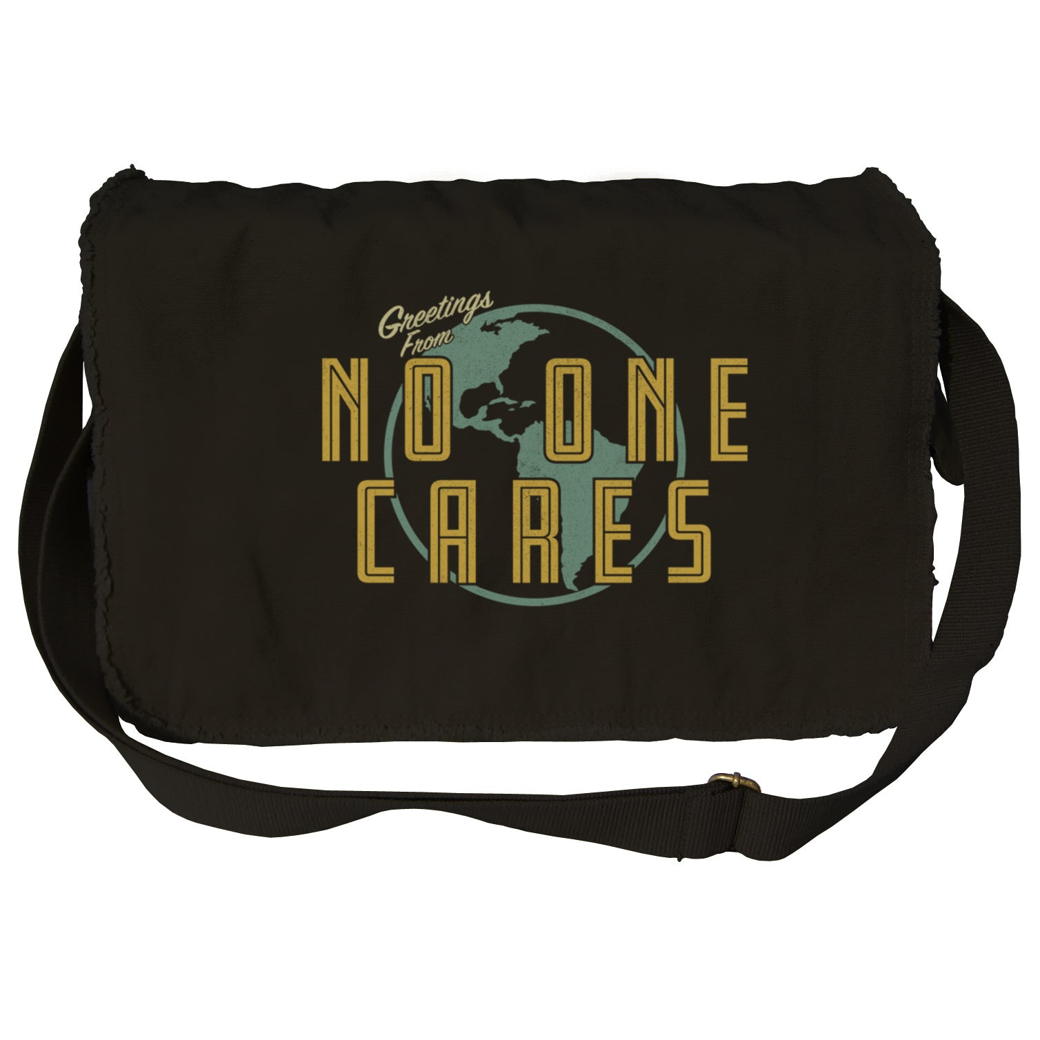 Greetings From No One Cares Messenger Bag