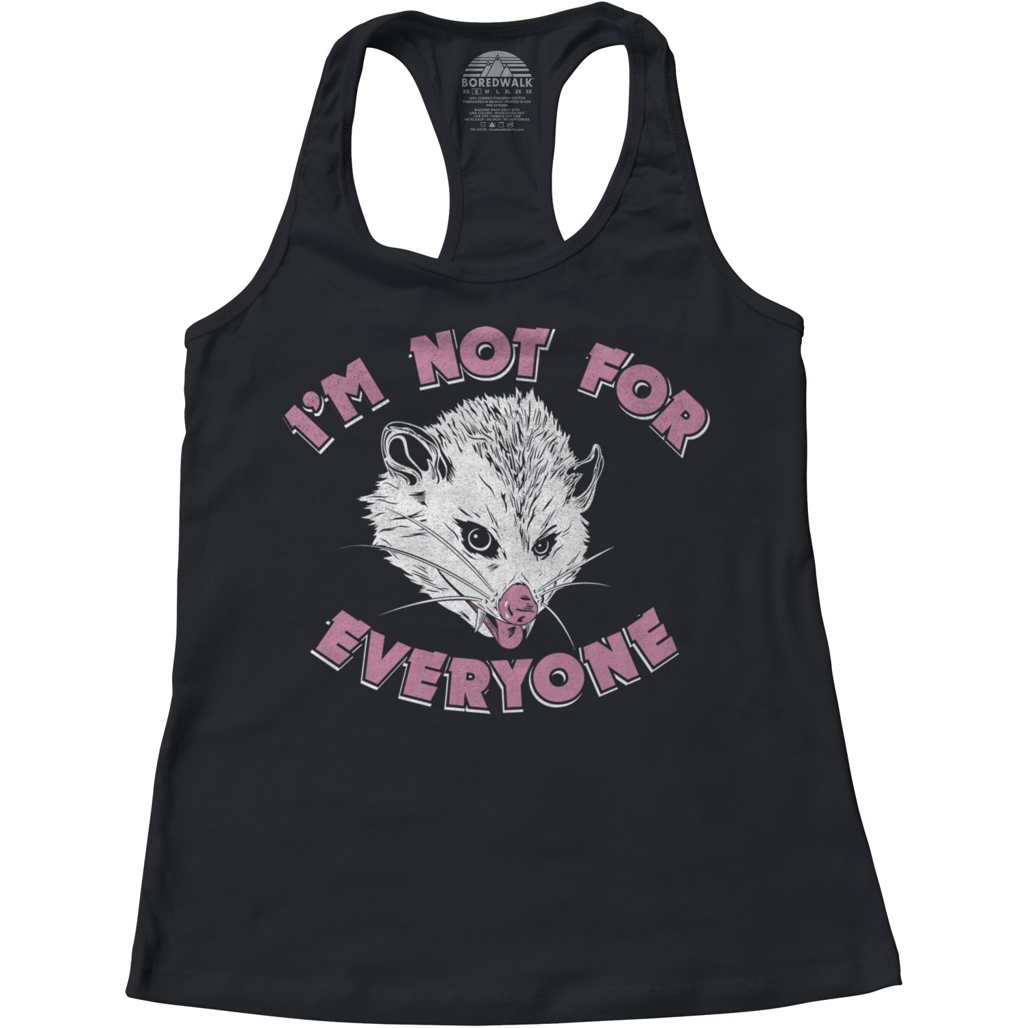 Women's I'm Not For Everyone Opossum Racerback Tank Top