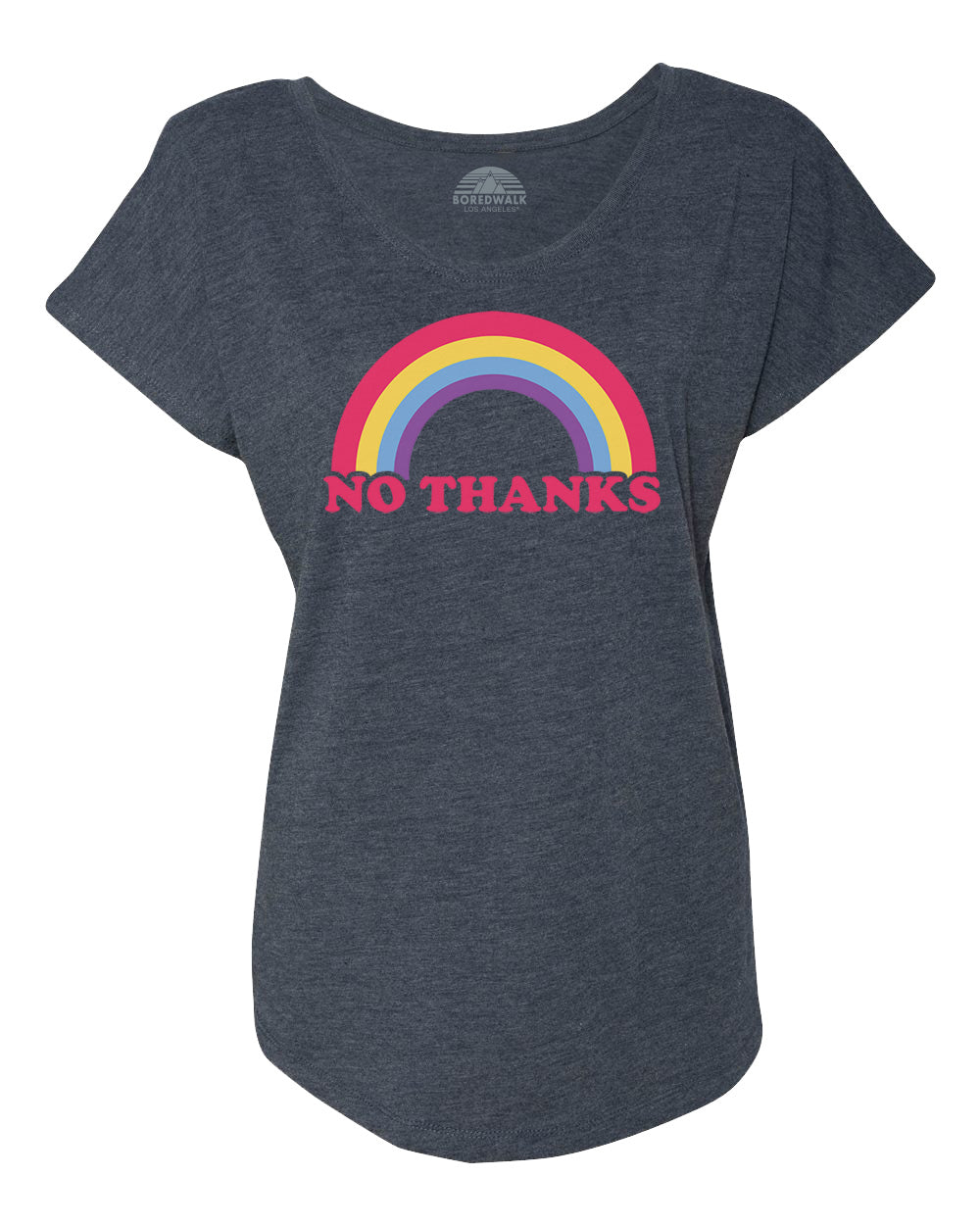 Women's Rainbow No Thanks Scoop Neck T-Shirt