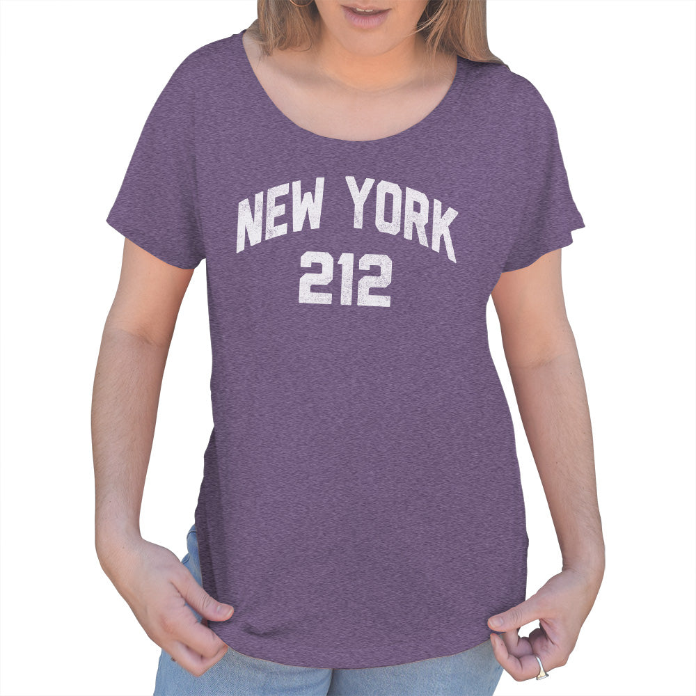 Women's New York City 212 Area Code Scoop Neck T-Shirt