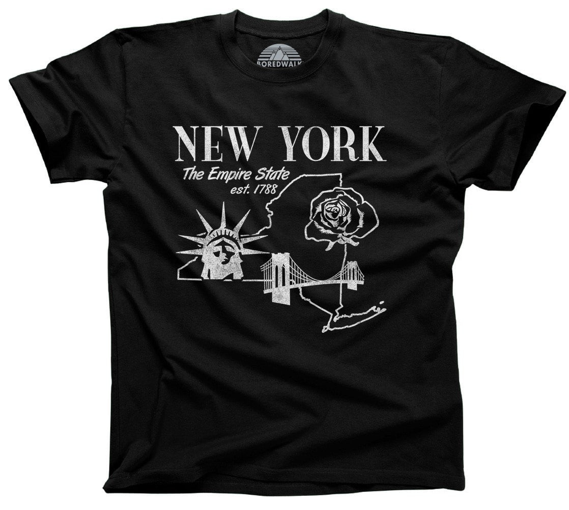 Men's Retro New York T-Shirt Vintage State Pride