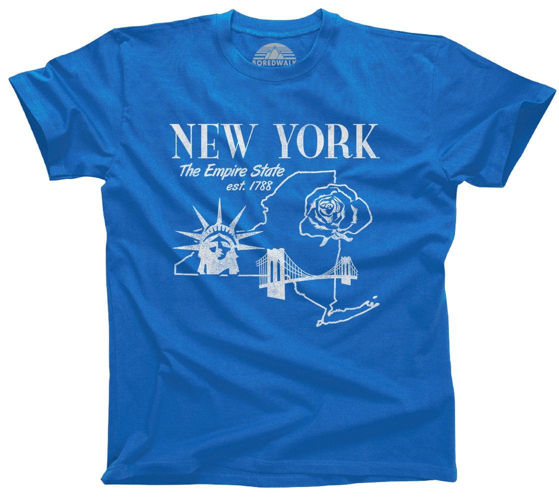 Men's Retro New York T-Shirt Vintage State Pride