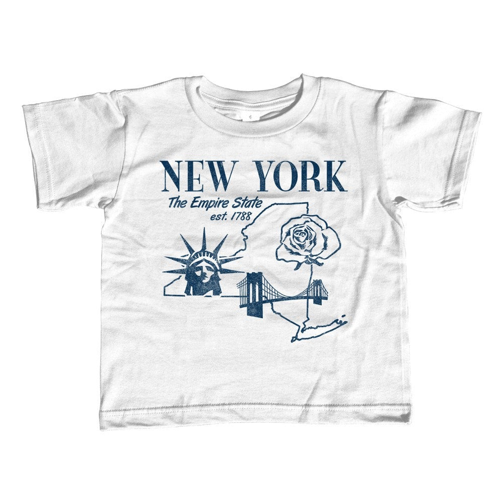 Boy's Retro New York T-Shirt Vintage State Pride