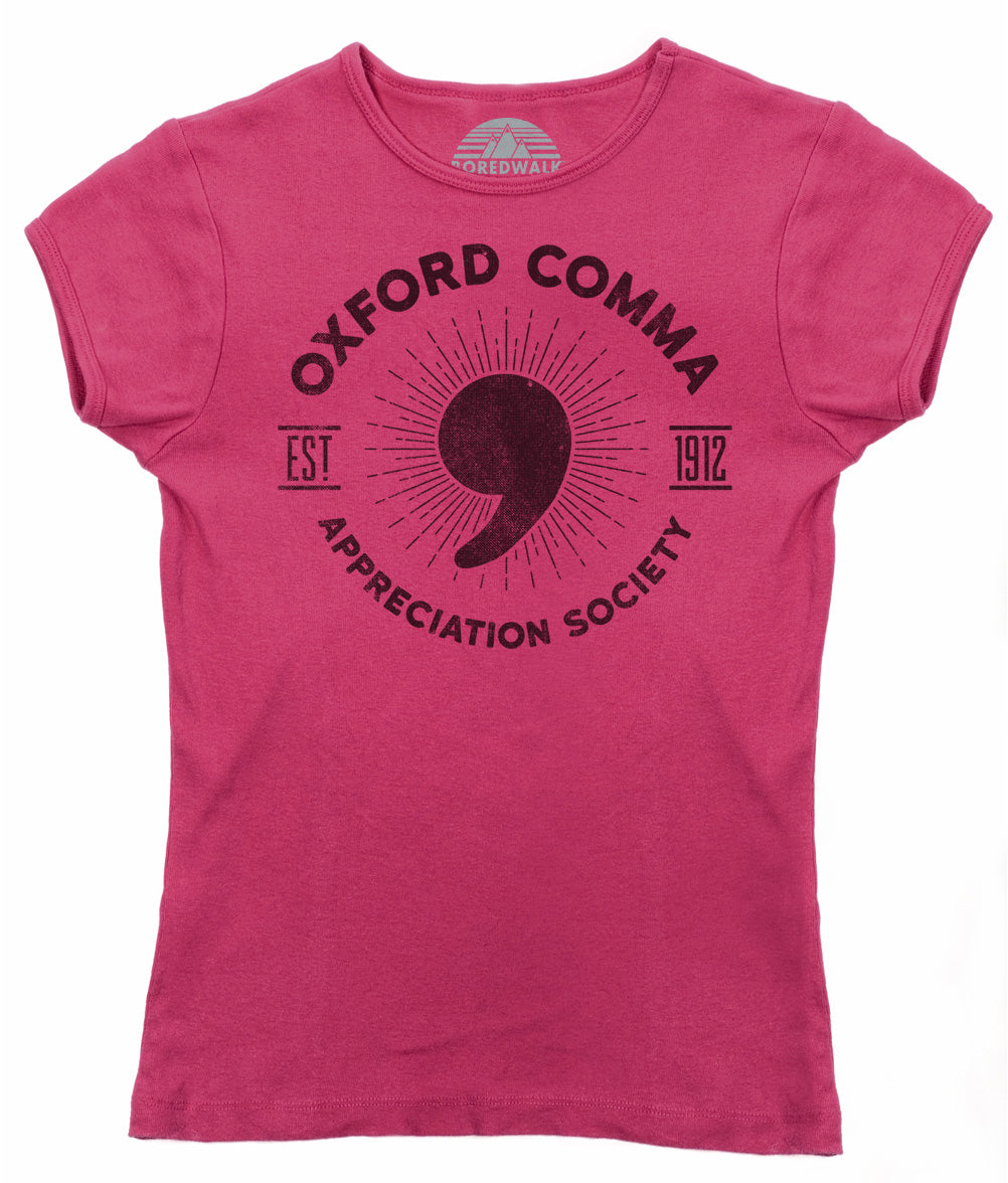 Women's Oxford Comma Appreciation Society T-Shirt
