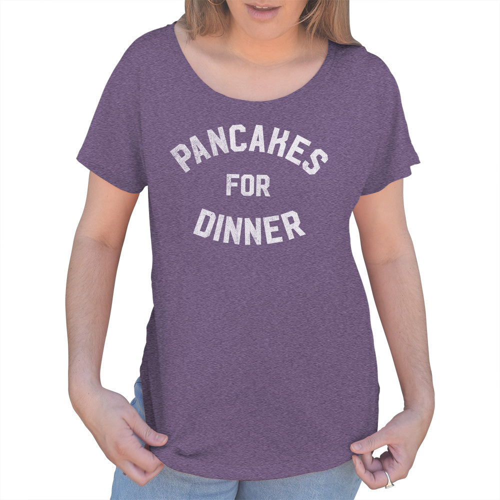 Women's Pancakes for Dinner Scoop Neck T-Shirt