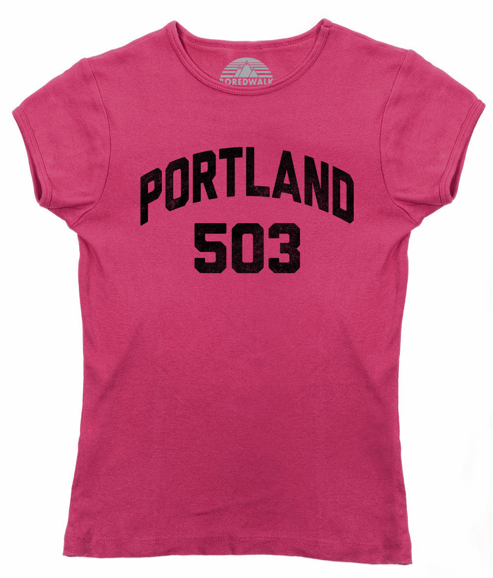 Women's Portland 503 Area Code T-Shirt