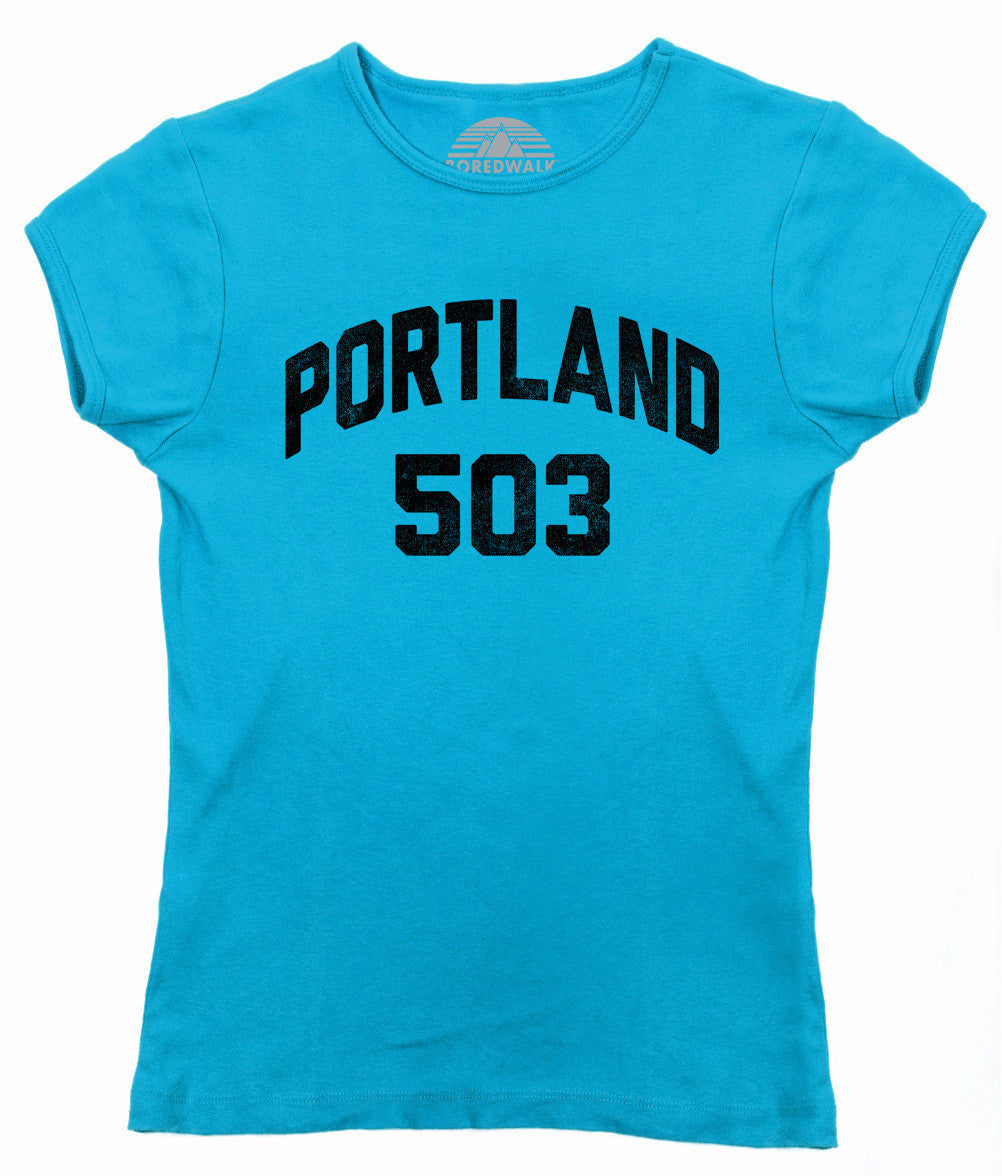 Women's Portland 503 Area Code T-Shirt