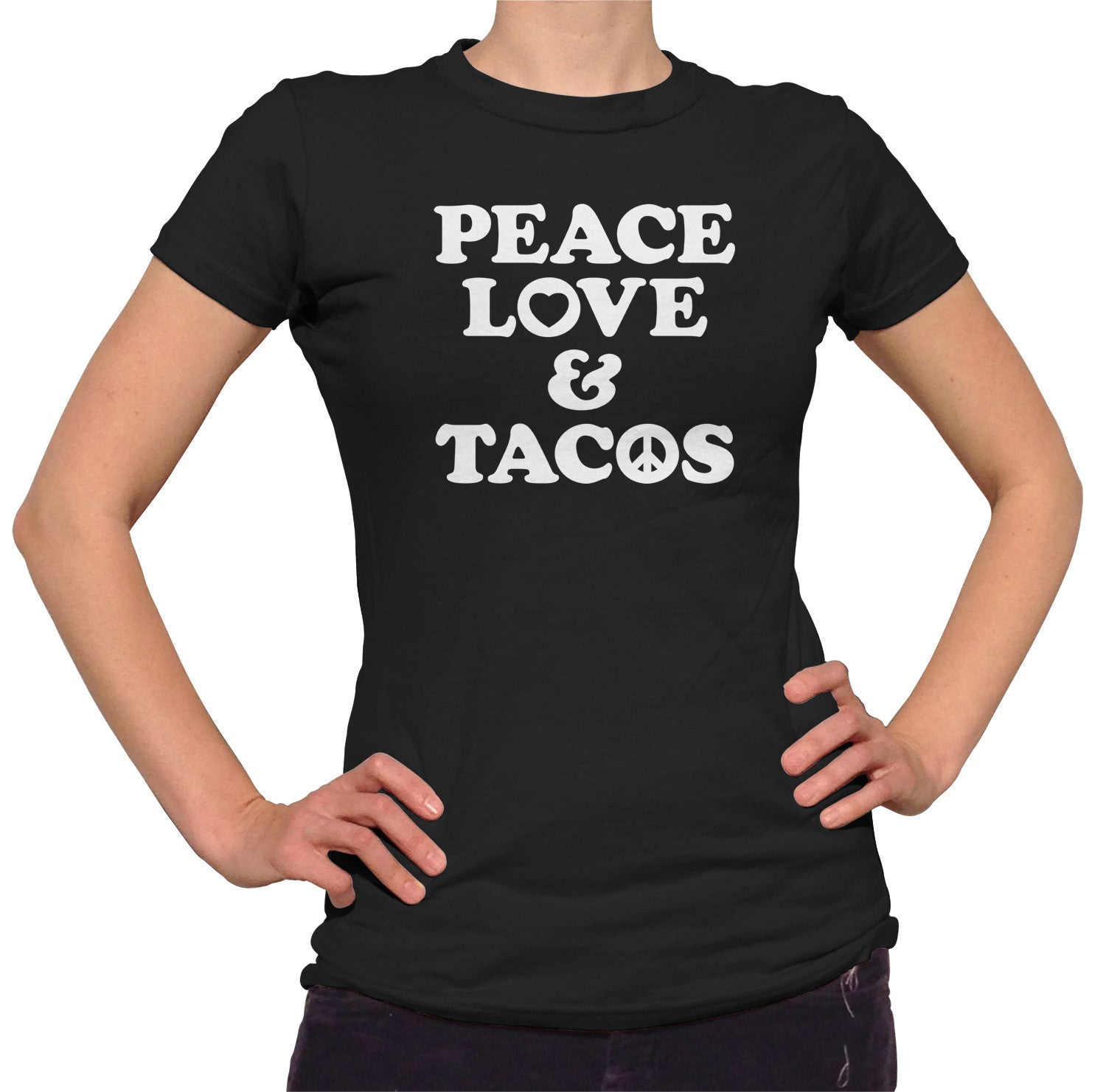 Women's Peace Love and Tacos T-Shirt