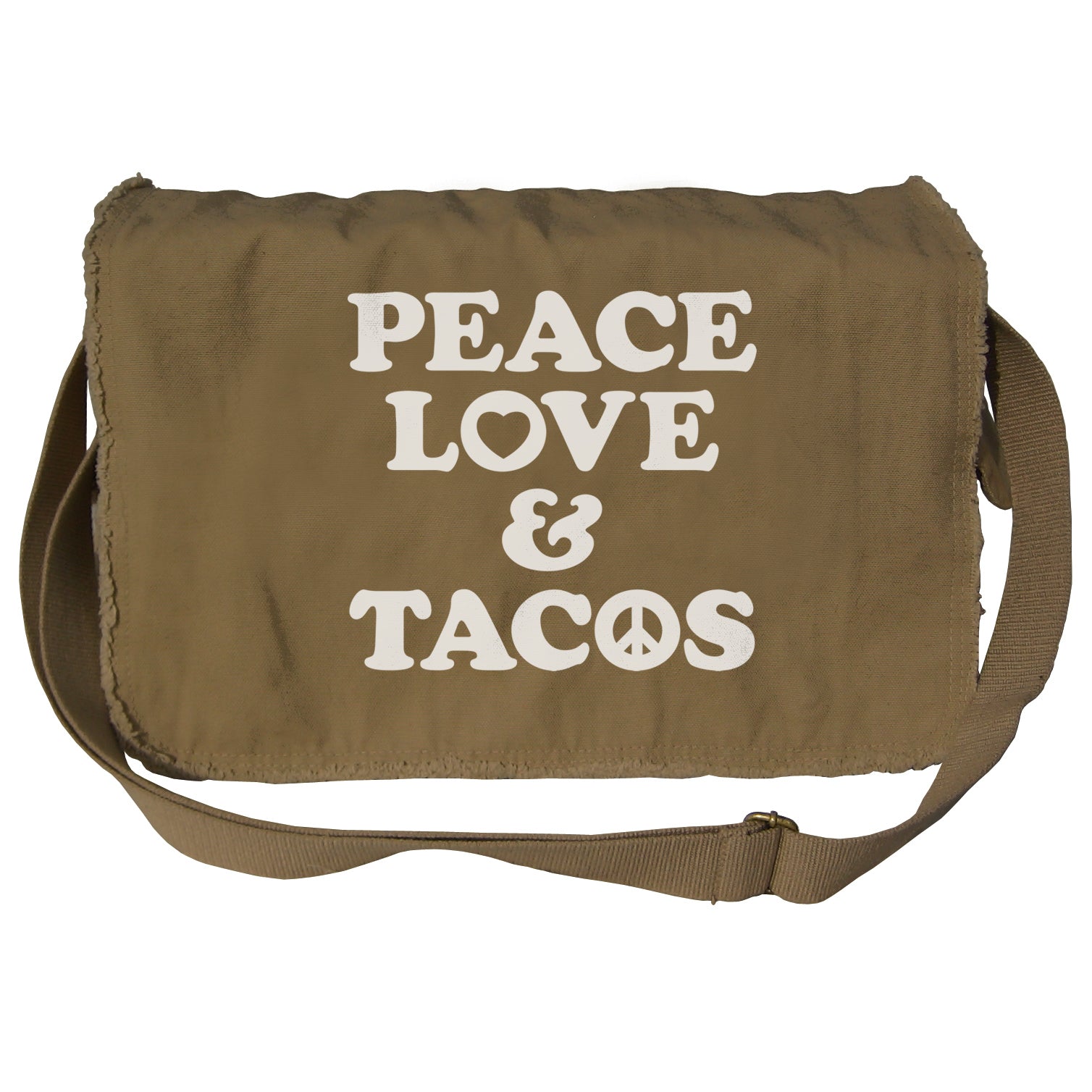 Peace Love And Tacos Messenger Bag
