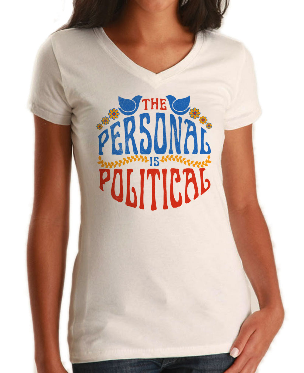 Women's The Personal is Political Vneck T-Shirt