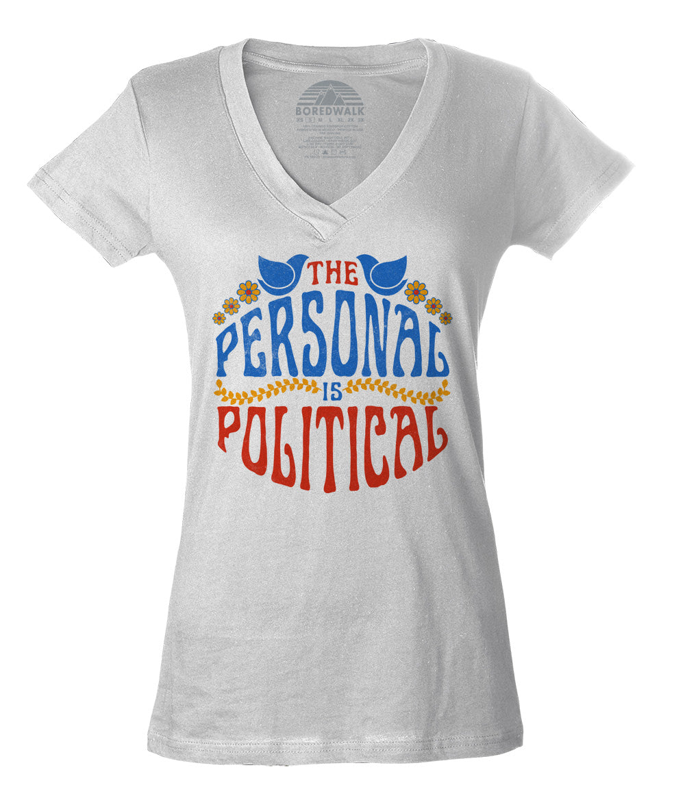 Women's The Personal is Political Vneck T-Shirt