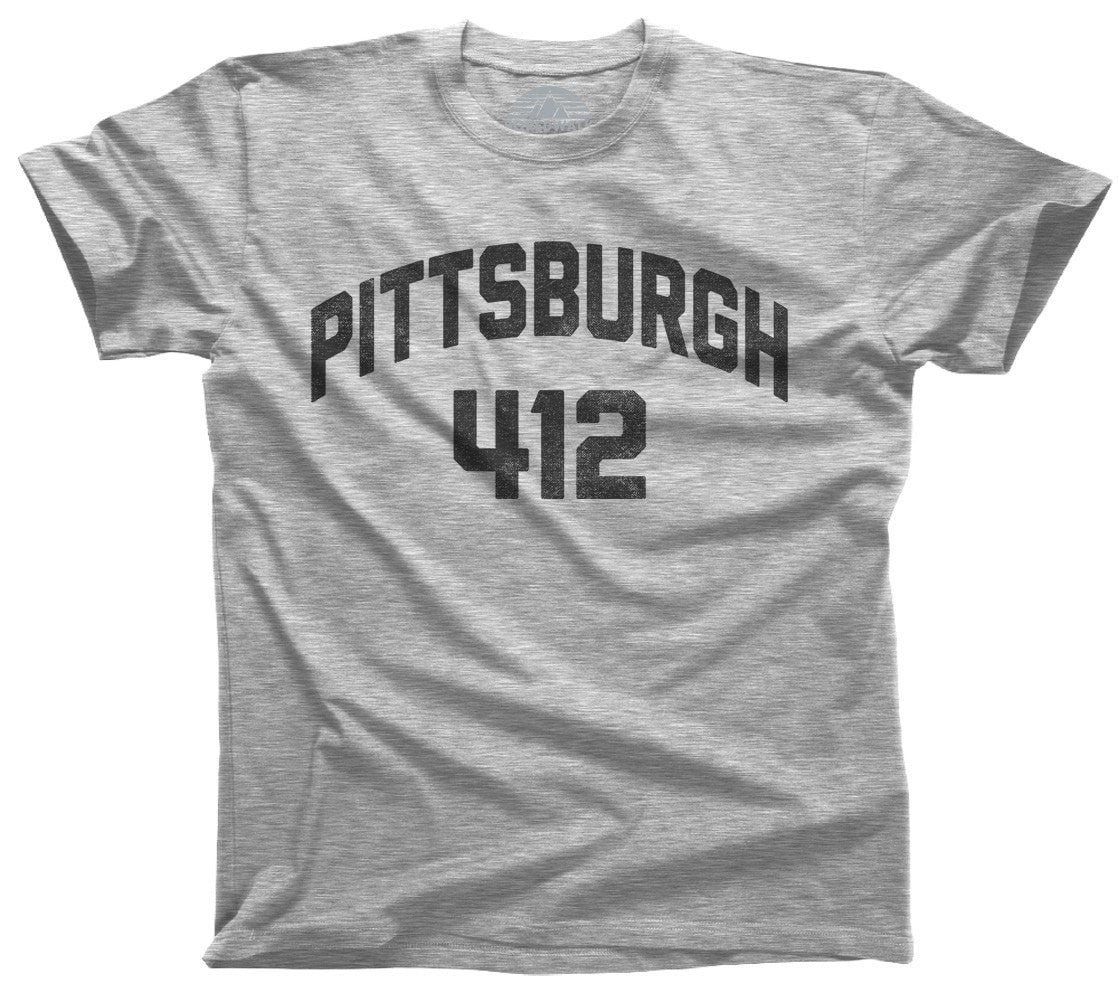 Men's Pittsburgh 412 Area Code T-Shirt
