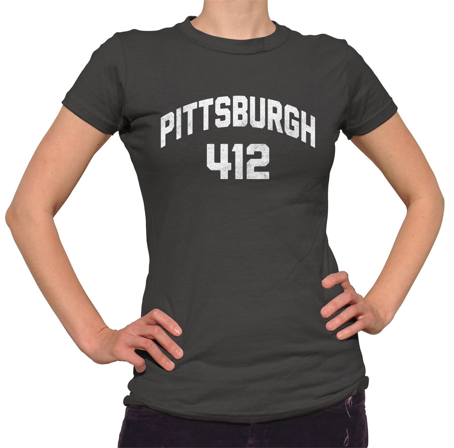 Women's Pittsburgh 412 Area Code T-Shirt