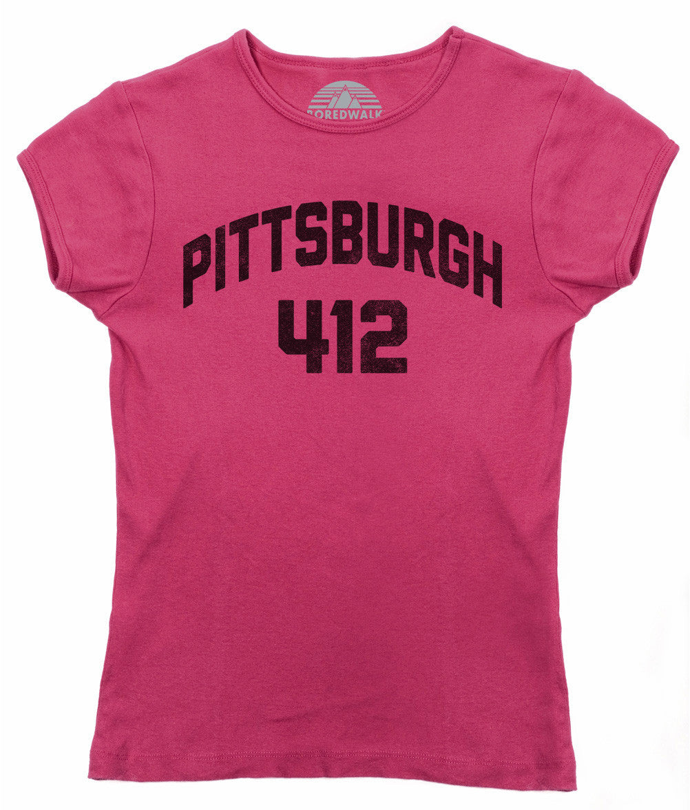 Women's Pittsburgh 412 Area Code T-Shirt