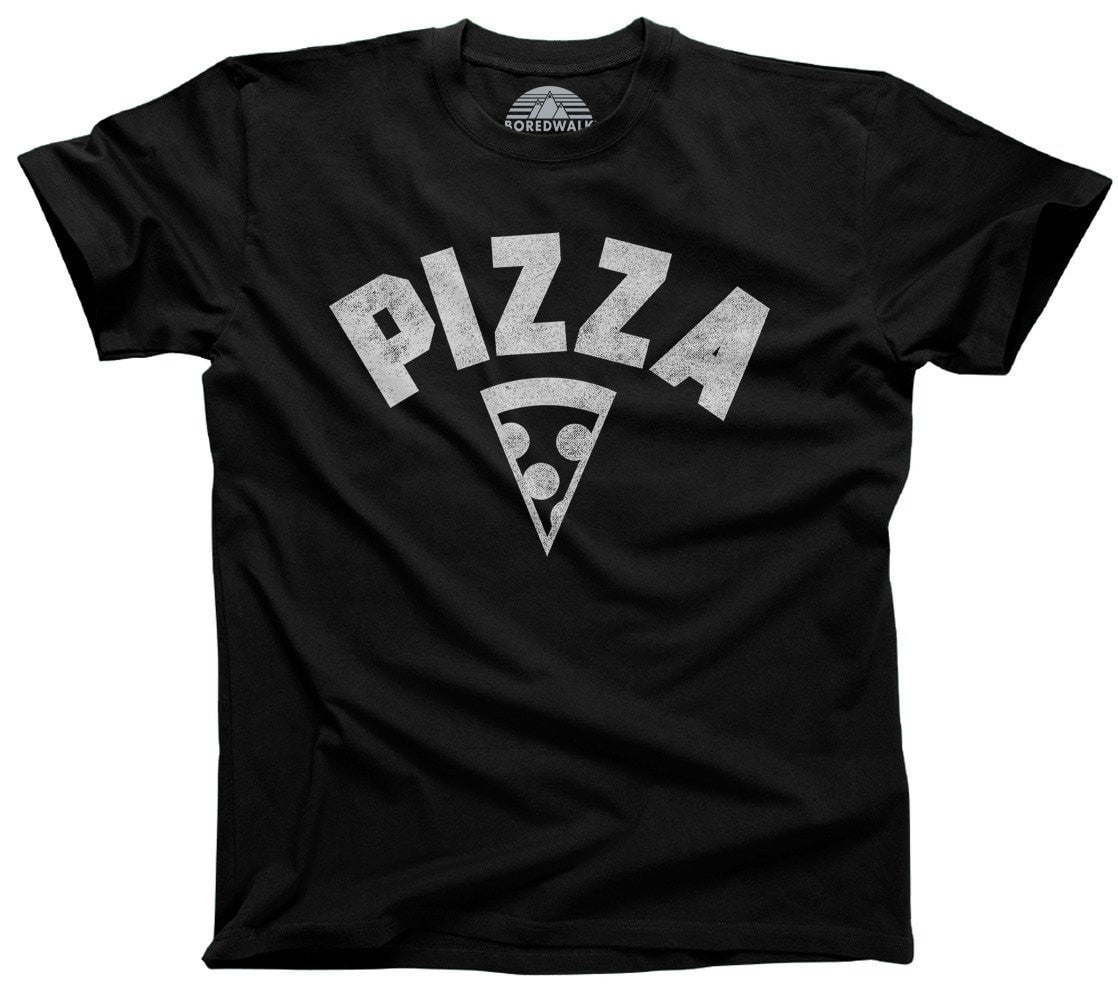 Men's Team Pizza T-Shirt Vintage Retro Athletic Logo Inspired
