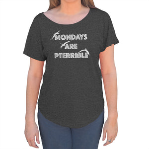 Women's Mondays Are Pterrible Scoop Neck T-Shirt
