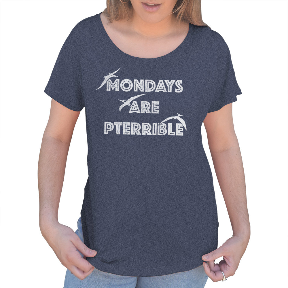 Women's Mondays Are Pterrible Scoop Neck T-Shirt