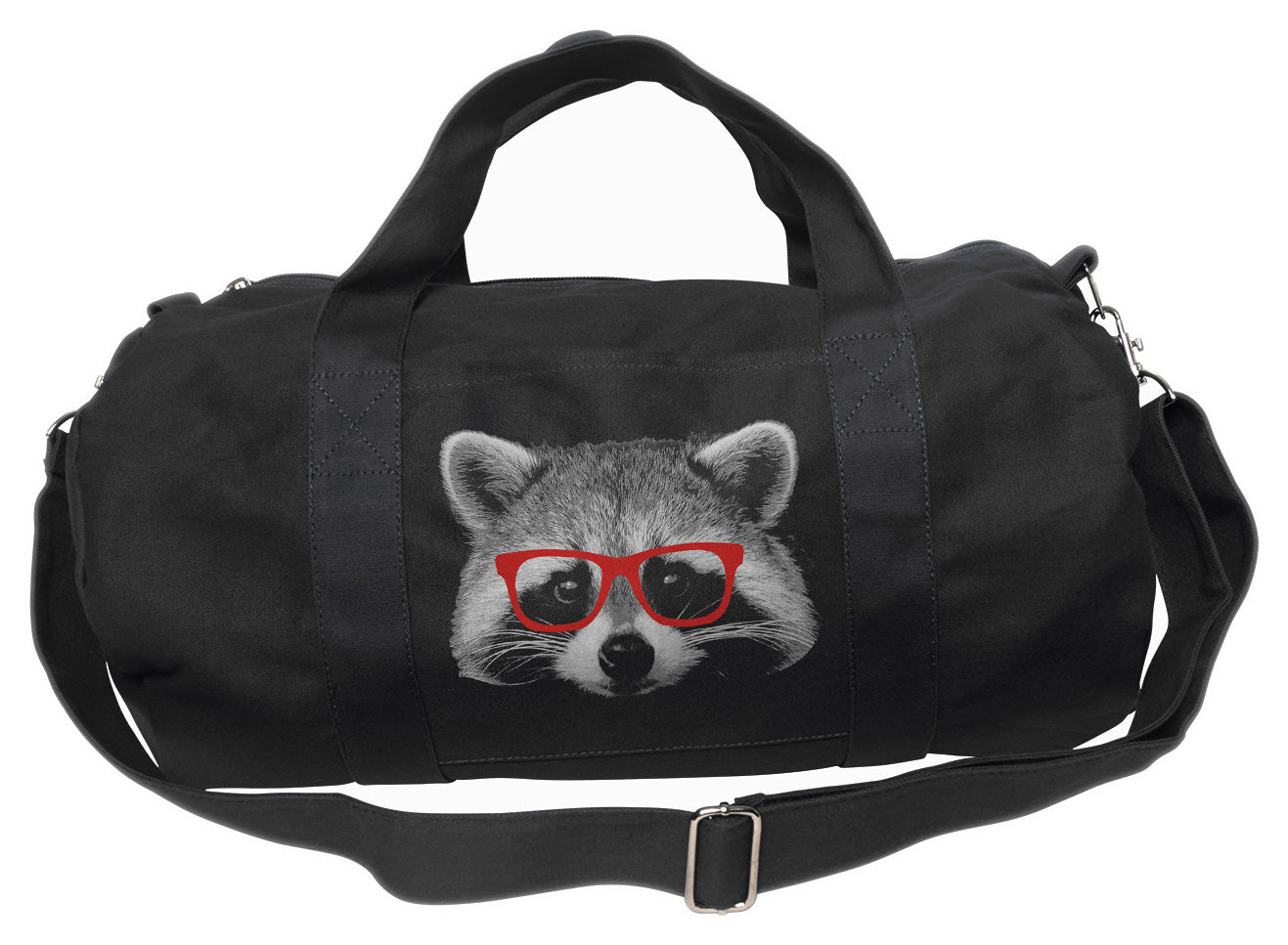Raccoon With Glasses Duffel Bag