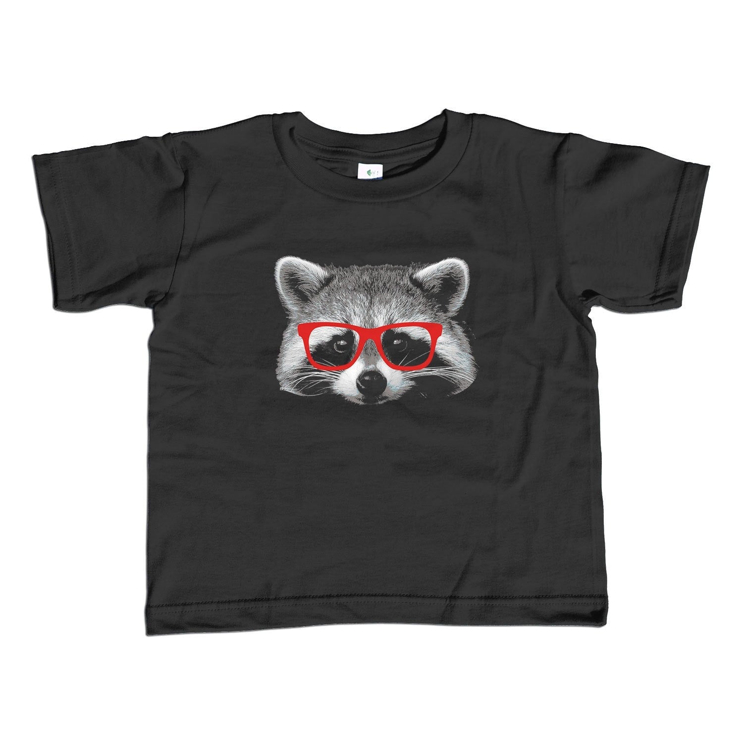 Boy's Glasses on a Raccoon T-Shirt Cute Funny Geeky