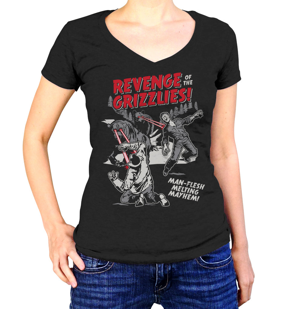 Women's Revenge of the Grizzlies Vneck T-Shirt - By Ex-Boyfriend