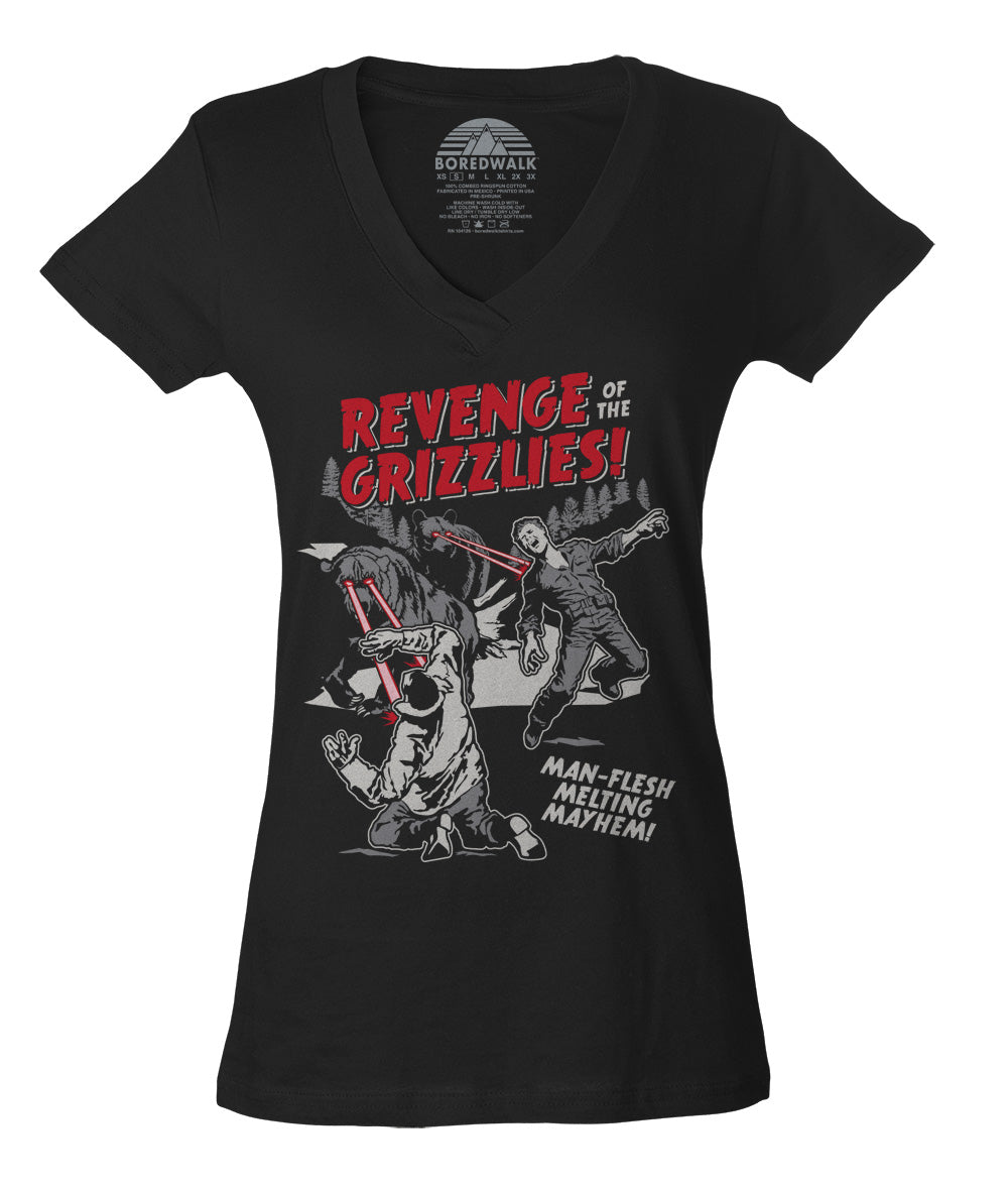 Women's Revenge of the Grizzlies Vneck T-Shirt - By Ex-Boyfriend