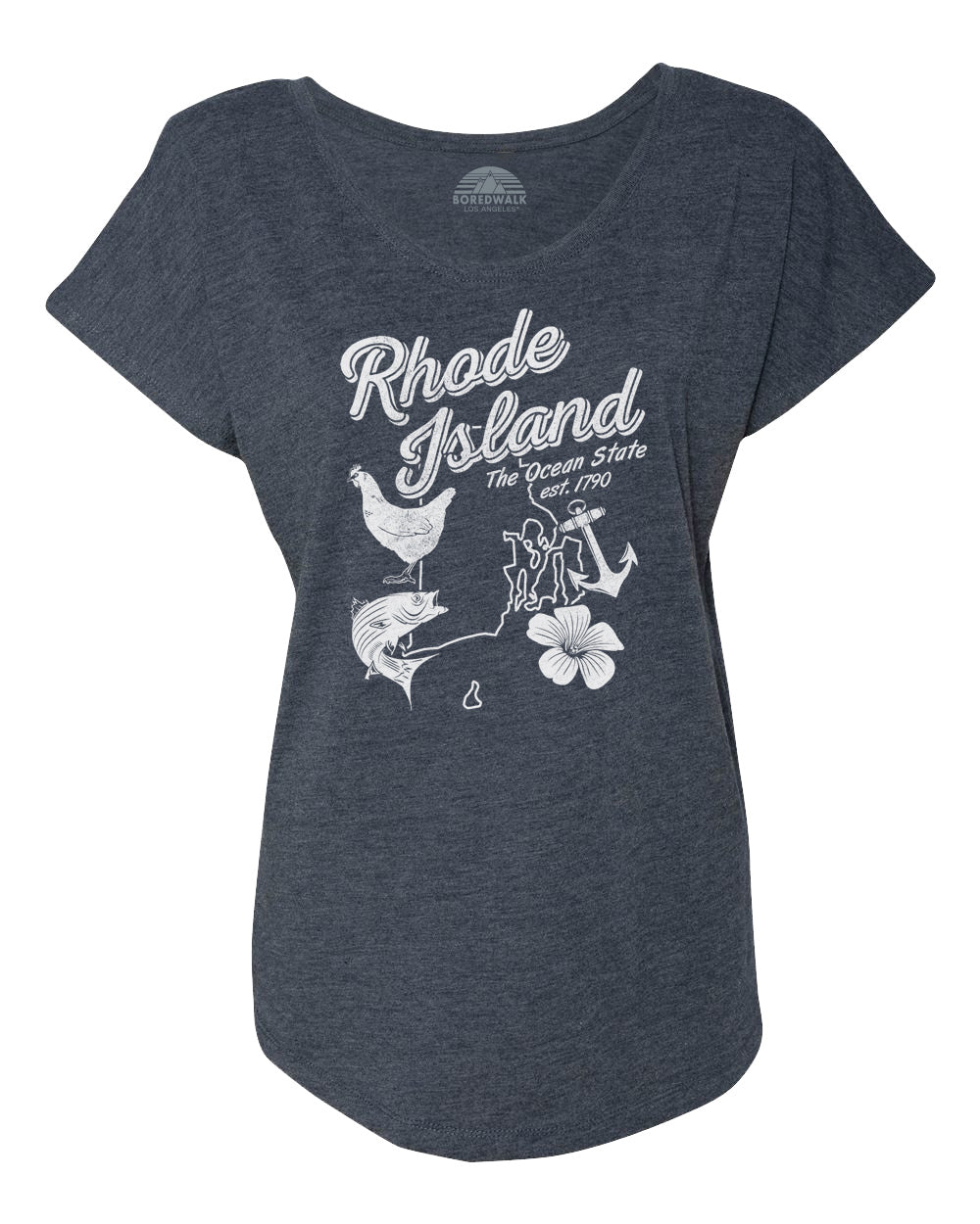 Women's Vintage Rhode Island Scoop Neck T-Shirt