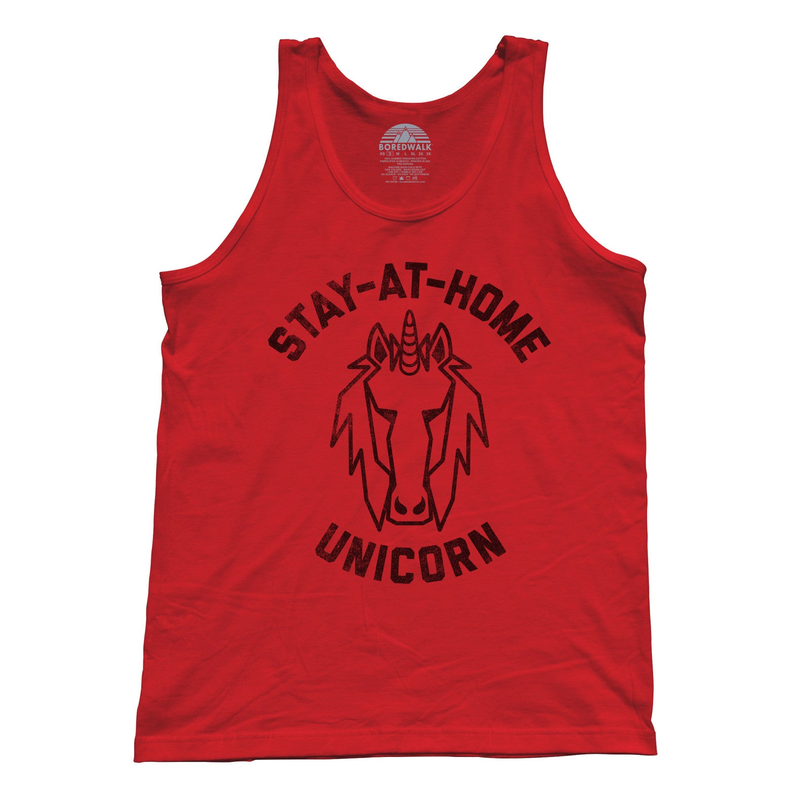 Unisex Stay at Home Unicorn Tank Top