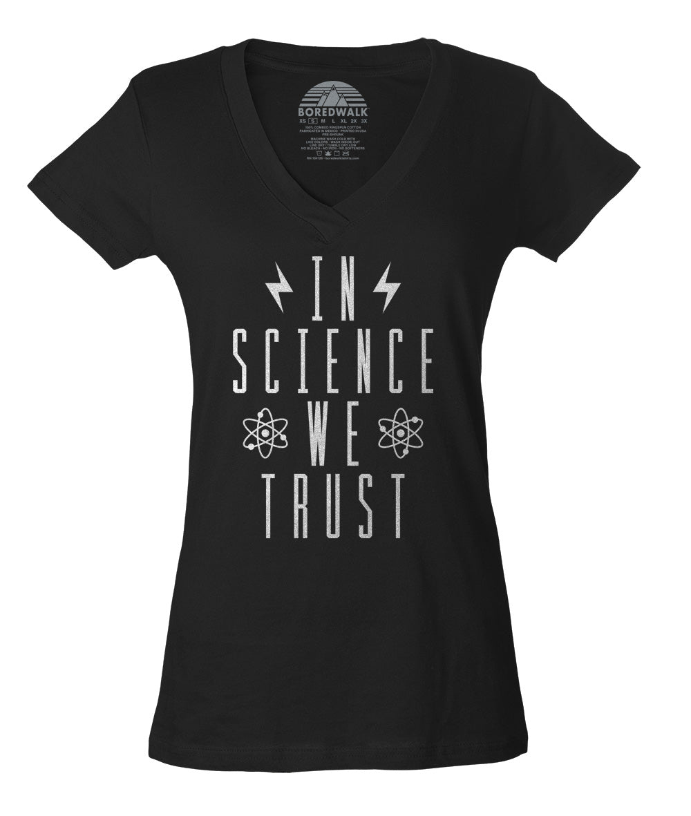 Women's In Science We Trust Vneck T-Shirt