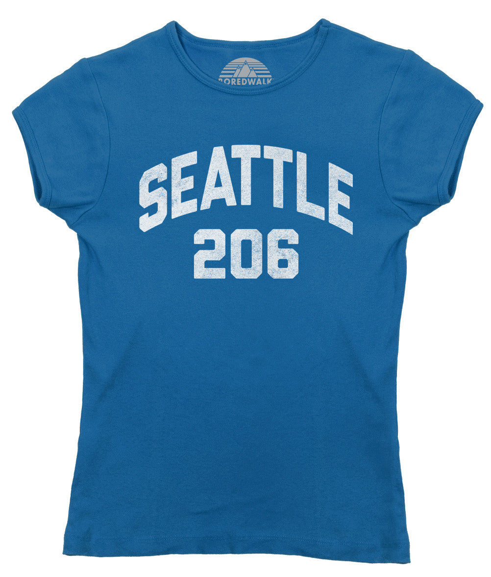 Women's Seattle 206 Area Code T-Shirt