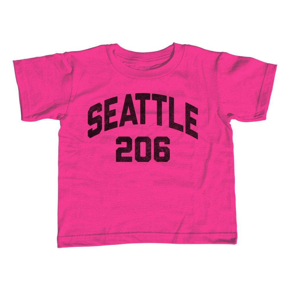 Girl's Seattle 206 Area Code T-Shirt - Unisex Fit