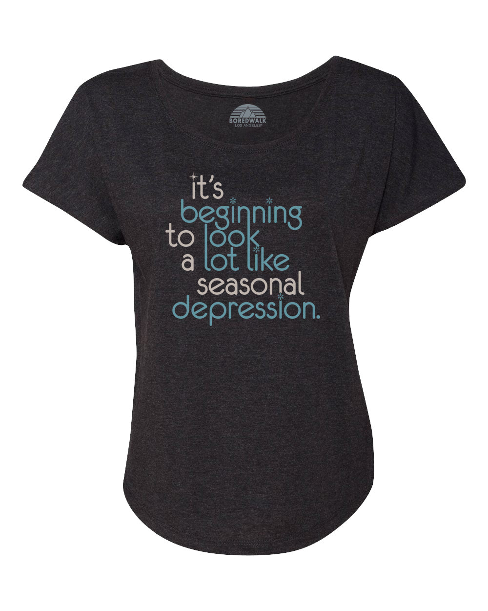 Women's It's Beginning To Look A Lot Like Seasonal Depression Scoop Neck T-Shirt